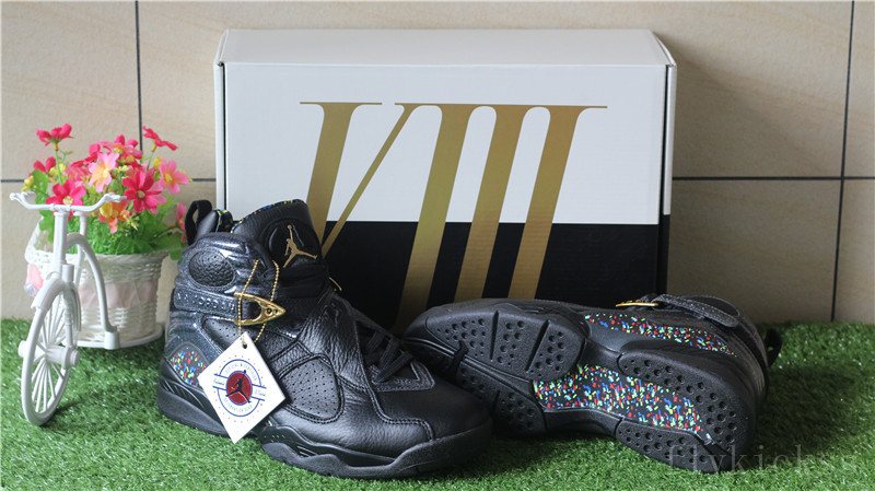 Authentic Air Jordan 8 Retro CHAMPIONSHIP PACK "CONFETTI" Cigar 8